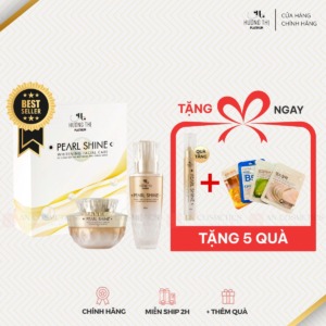 bộ chăm sóc da mặt trắng sáng pearl shine hương thị tặng 5 quà