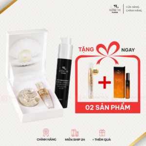 bộ chăm sóc da pearl shine và kem chống nắng hương thị