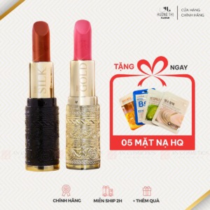 combo 2 son dưỡng môi the silk và the gold hương thị