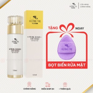sữa rửa mặt ngọc trai pearl shine hương thị tặng bọt biển rửa mặt