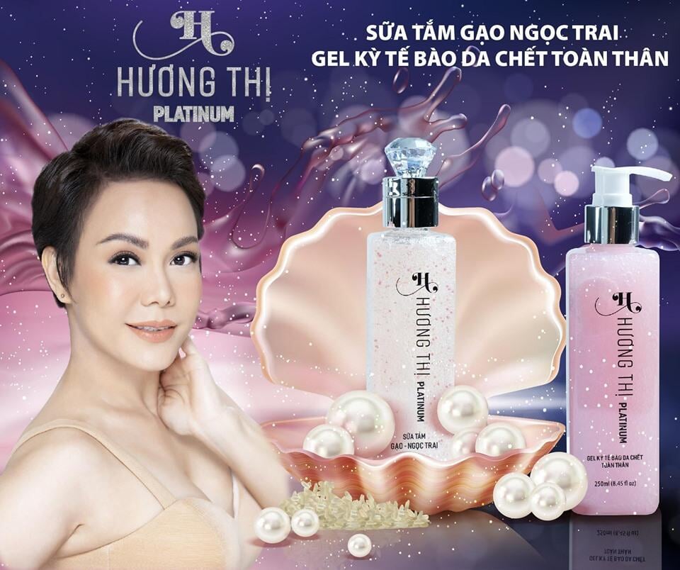 Bộ Sữa tắm gạo ngọc trai và Gel tẩy tế bào chết toàn thân Hương Thị