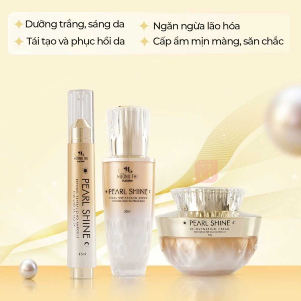 bộ chăm sóc da mặt pearl shine hương thị 3