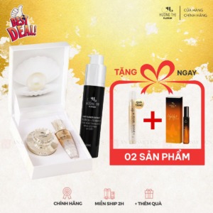 bộ pearl shine và kem chống nắng hương thị