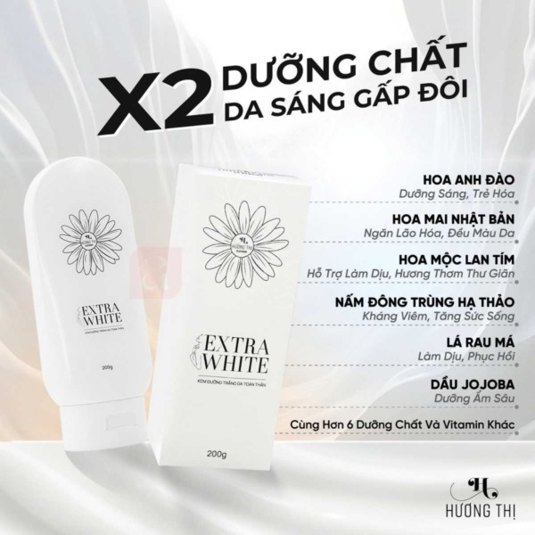 kem dưỡng trắng da toàn thân extra white hương thị - phiên bản mới tháng 4 2025 2