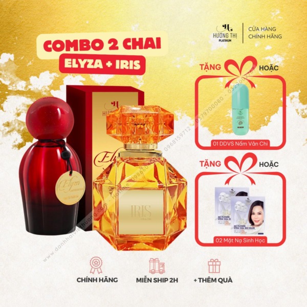 combo nước hoa hương thị elyza và iris tặng quà