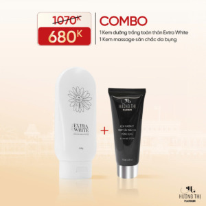combo hương thị body extrawhite và kem tan mỡ