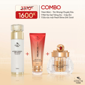 combo hương thị sữa rửa mặt pearl shine và bộ sáng da mờ nám mới