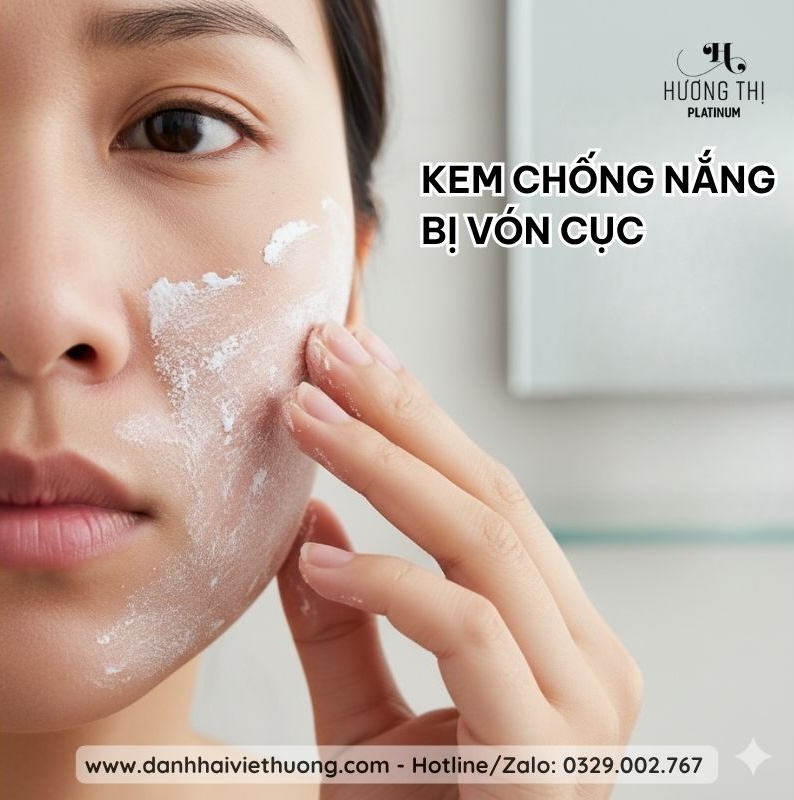 Cách dùng Kem Chống Nắng Hương Thị không bị vón cục 3